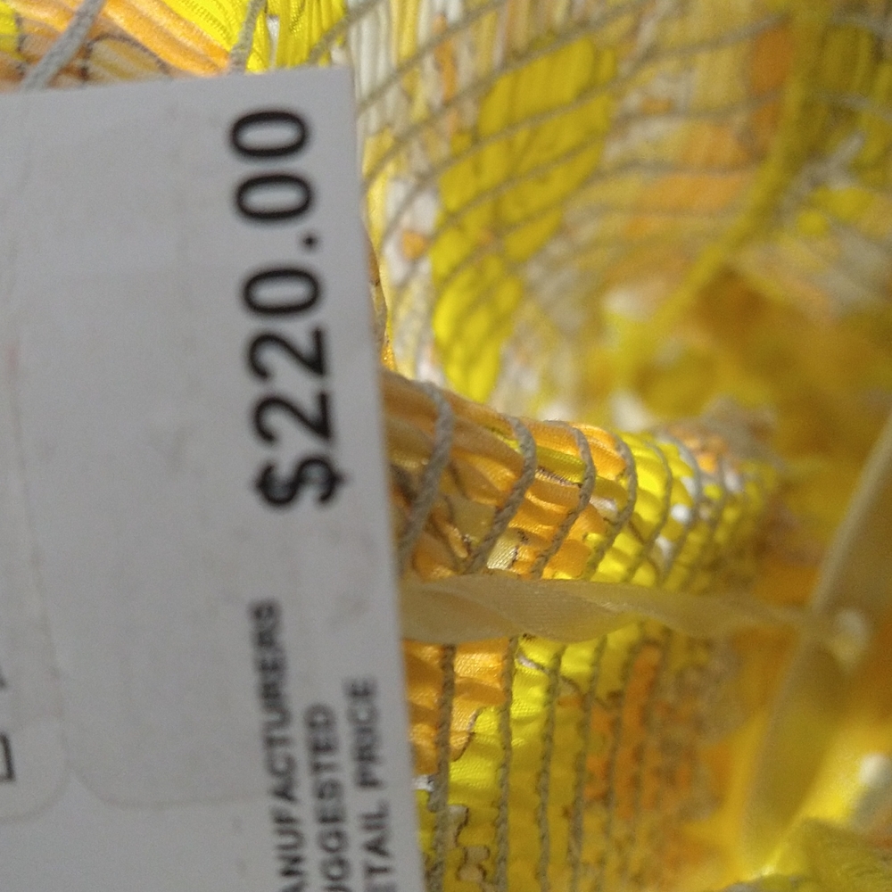 Julie Brown Hampton Floral Print Ruffle Hem Strapless Smocked Dress - Picture 7 of 7